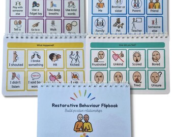 Restorative Behaviour Booklet - Digitaler Download - Autismus, Verhalten, visuelle Kommunikation