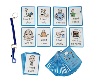 Communication Flashcards on a Keychain