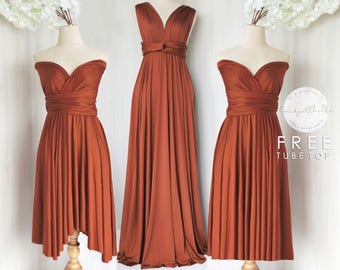 Burnt Orange Bridesmaid Dresses