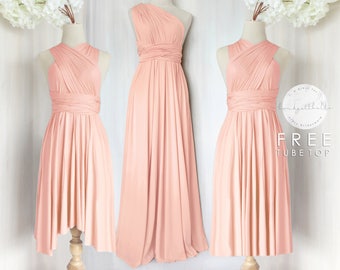 peach summer dress for wedding