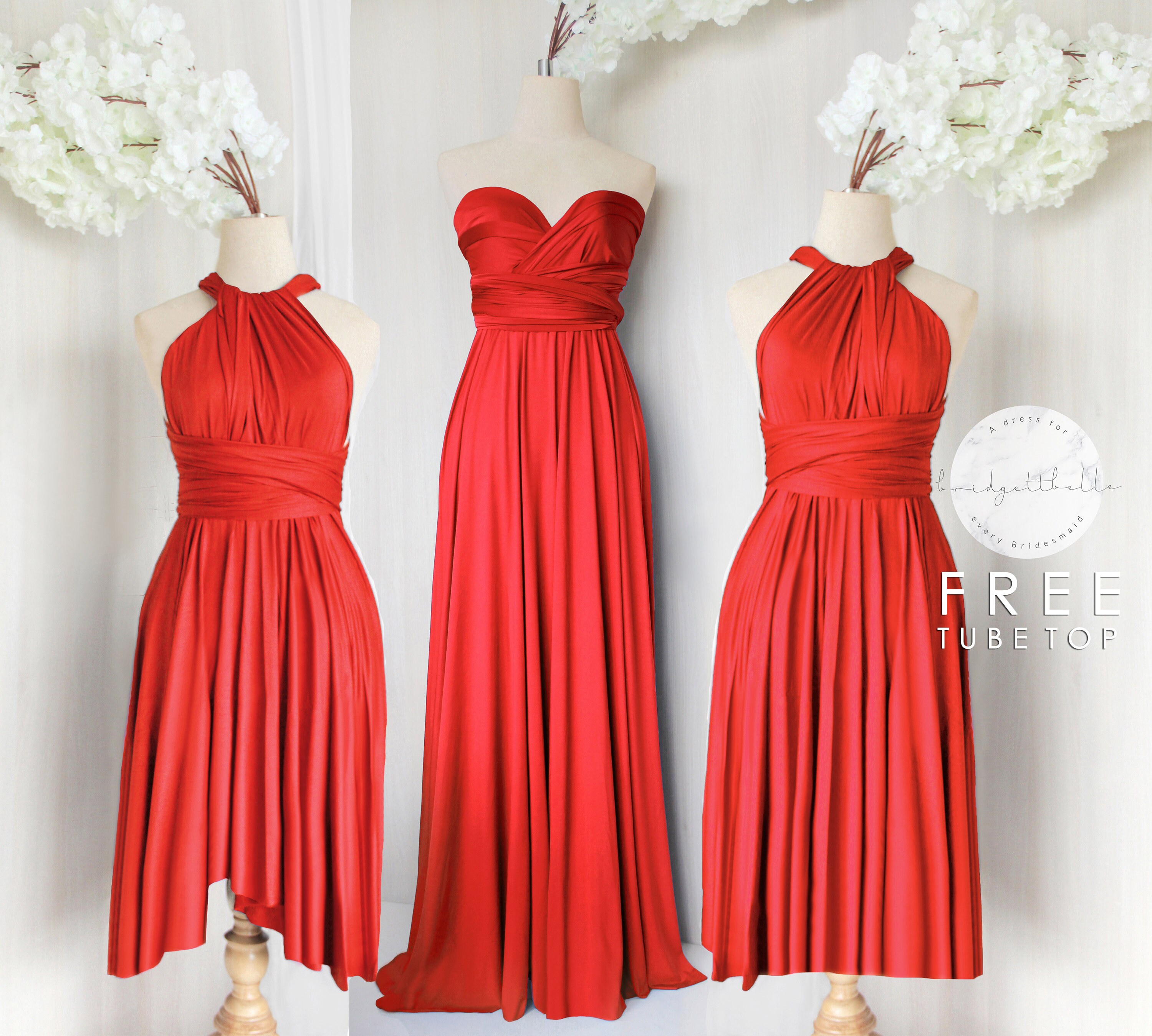 Marsala red sales infinity dress