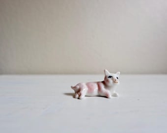 Vintage Miniature Ceramic Pig | Piggy | Tiny Pig Figurine Knick Knack