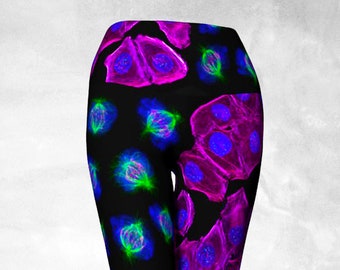 Cytoskeleton Leggings (Science Art, Fashion, Molecular Biology, Cells, Actin, Microtubules, DNA, STEM, Teacher, Gift, PhD, Yoga)
