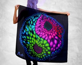 Minibrain Organoid Science Scarf (Science Art, Fashion, Molecular Biology, Neurobiology, Brain, Cells, Drawing, STEM, Teacher, Gift, PhD)