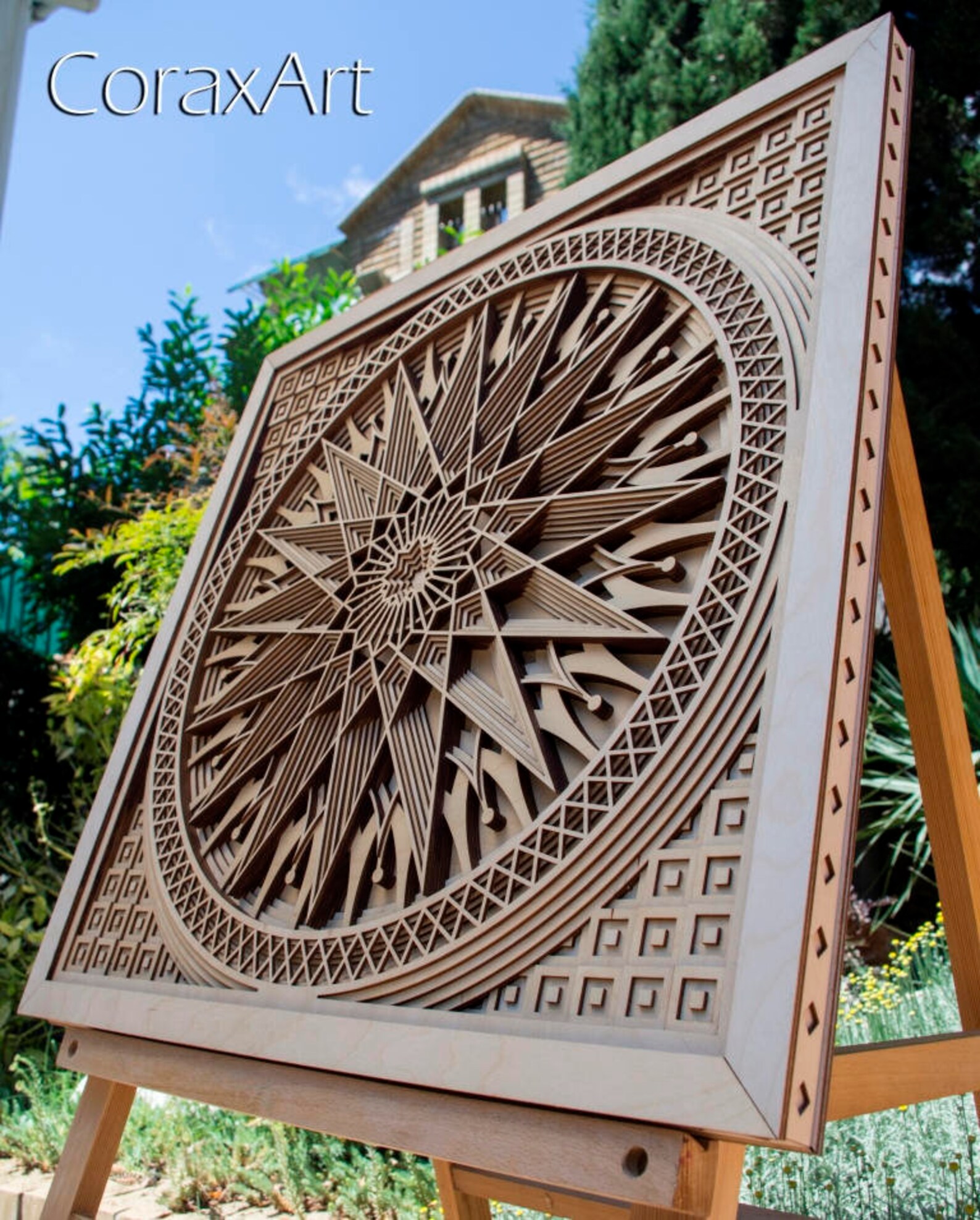 Wood Wall Art Mandala 2Wood ArtWall PanelHome Etsy