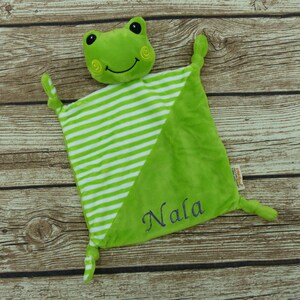Cuddly towel with name frog green image 3