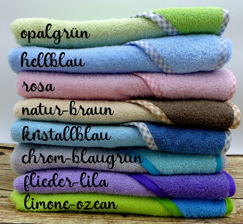 baby hooded towel with name