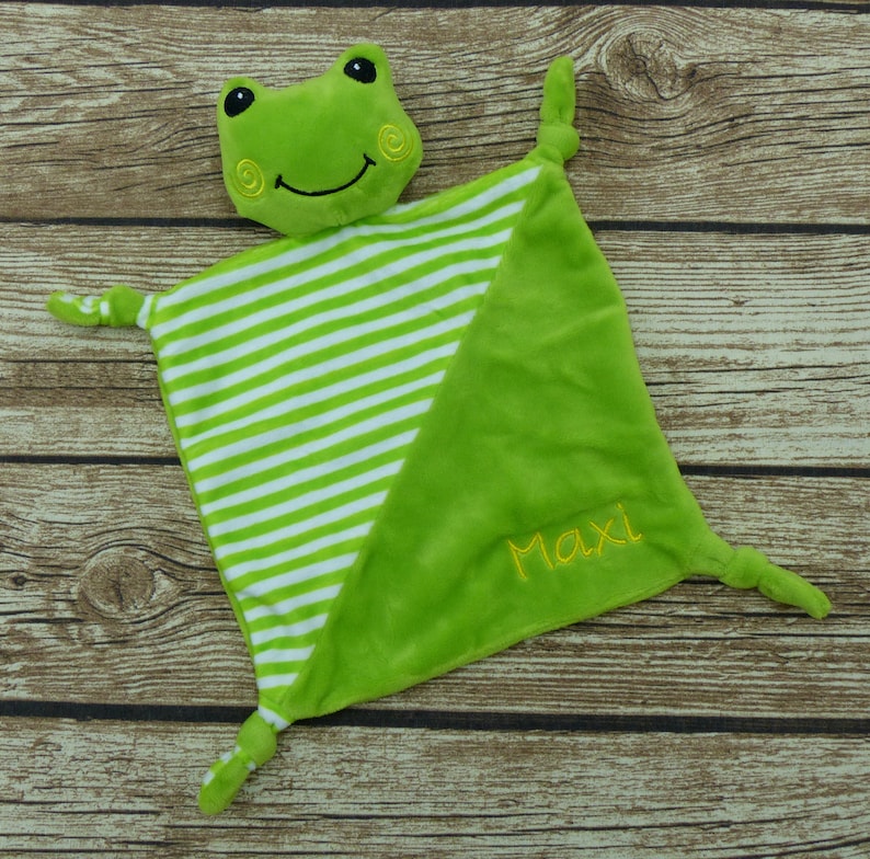 Cuddly towel with name frog green image 7