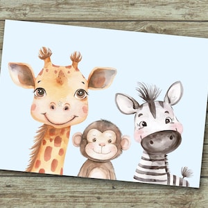 Postkarte | Safari Tiere