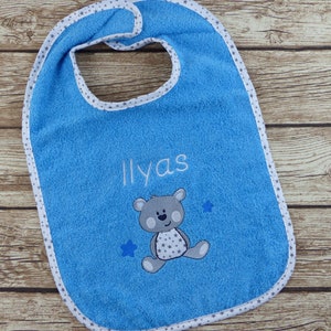 Bib with name personalized dog turquoise image 3