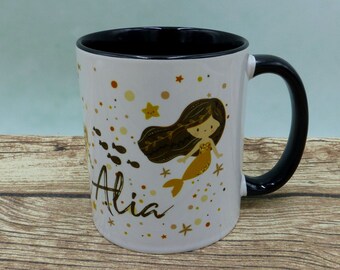 Mug with name Mermaid in desired color