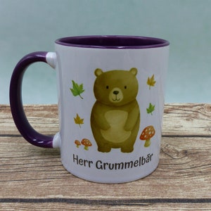 Cup with name bear / mushrooms in desired color image 5