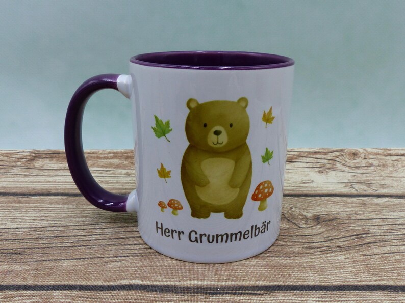 Cup with name bear / mushrooms in desired color image 5