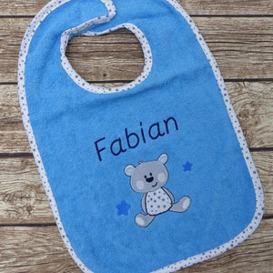 Bib with name personalized dog turquoise image 5