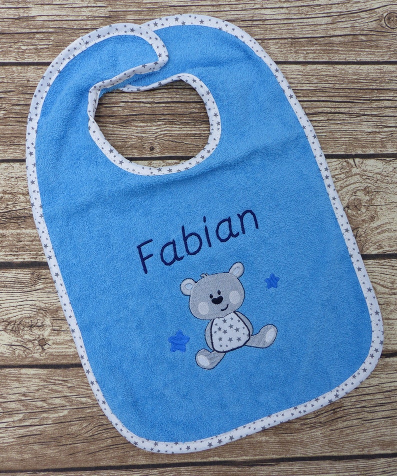 Bib with name personalized dog turquoise image 5