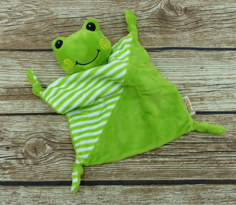 Cuddly towel with name frog green image 4