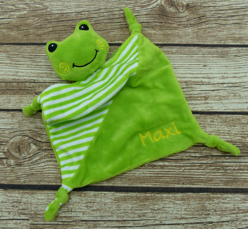 Cuddly towel with name frog green image 8
