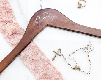 Wood-burned/engraved  Coat/Dress Hangers Bridesmaids gifts