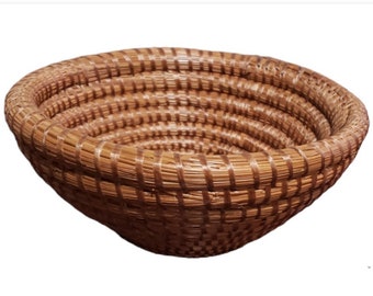 Handwoven Long Pine Needle Basket