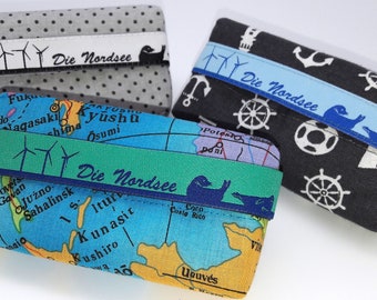 skyline North Sea, tissue pouch, vacation, memory, sewed,