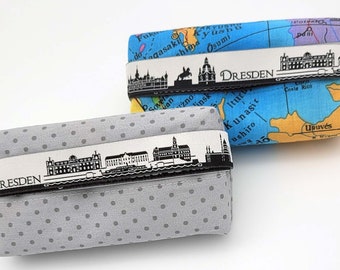 Dresden skyline, tissue pouch, two different fabrics are available, sewed