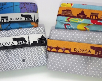 Rome skyline, tissue box sewed, different fabrics, flat move, home sickness