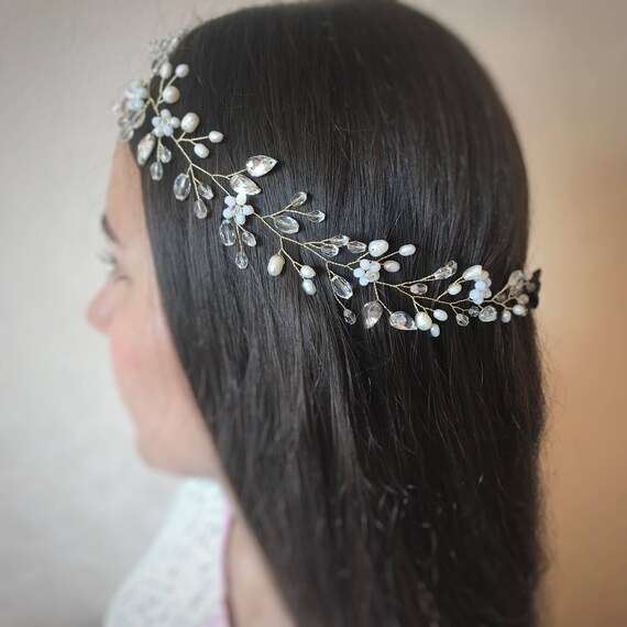 Bridal Headpiece. Bridal hair accessories. Crystal Headpiece. Etsy