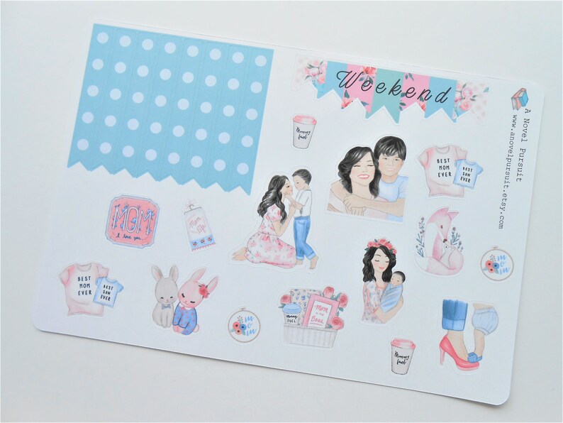 Mommy And Me Planner Stickers Mothers Day Sticker Kit Happy Planner Kits Planners Weekly Planner Kit Mothers Day Gift Moms Gift - 
