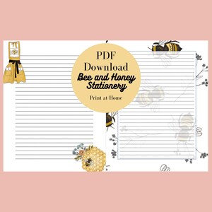 Papel de carta para impressão para escrever cartas, notas, diários e educação domiciliar - Páginas de diário de primavera em tamanho carta - Download instantâneo em PDF