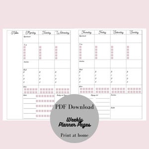 Páginas do planejador semanal sem data da Catholic Mom - Planner de tamanho carta - Download instantâneo de PDF