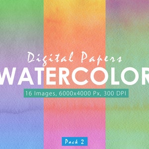 Gradient Watercolor Paper, Digital Textures, Watercolor Background, Printable, Instant Download, Watercolor Ombre, Commercial Use