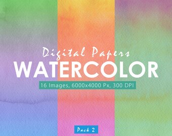Gradient Watercolor Paper, Digital Textures, Watercolor Background, Printable, Instant Download, Watercolor Ombre, Commercial Use