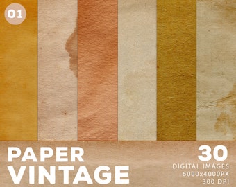 May include: A set of 30 digital paper textures in vintage style. The textures are in various shades of brown, yellow, and beige, and have a distressed, aged look. The images are 6000x4000 pixels and 300 DPI.