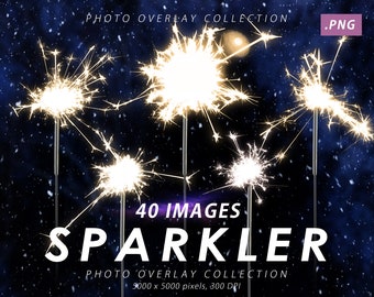 Sparkler Overlay, Christmas Overlay, New Years Eve Spark Light Overlay, Bokeh Photoshop Sparkle Overlay, Wedding Overlay, Digital Download