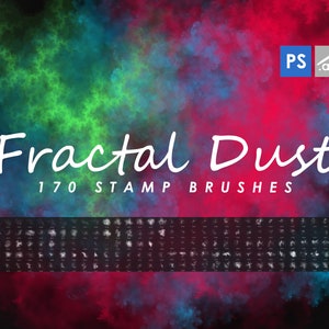 170 Fractal Photoshop Brushes, Photoshop Overlays, Fractal Dust, Dust Brushes, Space Brushes, Stamps, Smoke Brushes, Fog, Digital Download