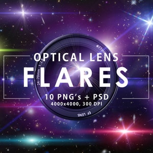 10 Lens Flare Overlays, Sunlight Overlay, Photo Overlay, Stars Overlay, Lasers, Photoshop Overlay, Sun, Instant Download, Commercial Use