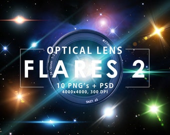 10 Lens Flare Overlays, Sunlight Overlay, Photo Overlay, Stars Overlay, Lasers, Photoshop Overlay, Sun, Instant Download, Commercial Use