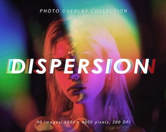 90 Prism Light Overlay Digital Papers, Light Leaks, Photo Overlay, Digital Texture, Rainbow, Retro, Instant Download, Commercial Use