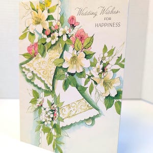 Carte de mariage vintage des années 1950 / bel état / inutilisé / mariage vintage / carte de mariage / cadeau de mariage vintage