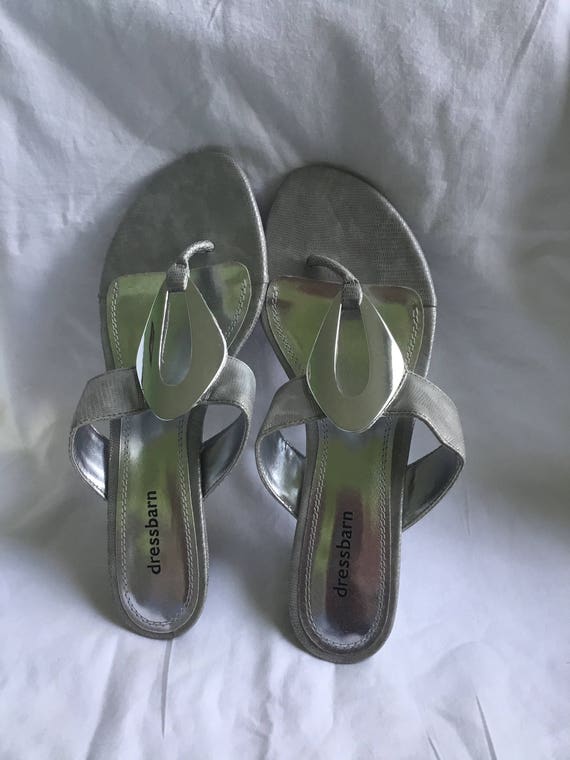 silver sandals size 8