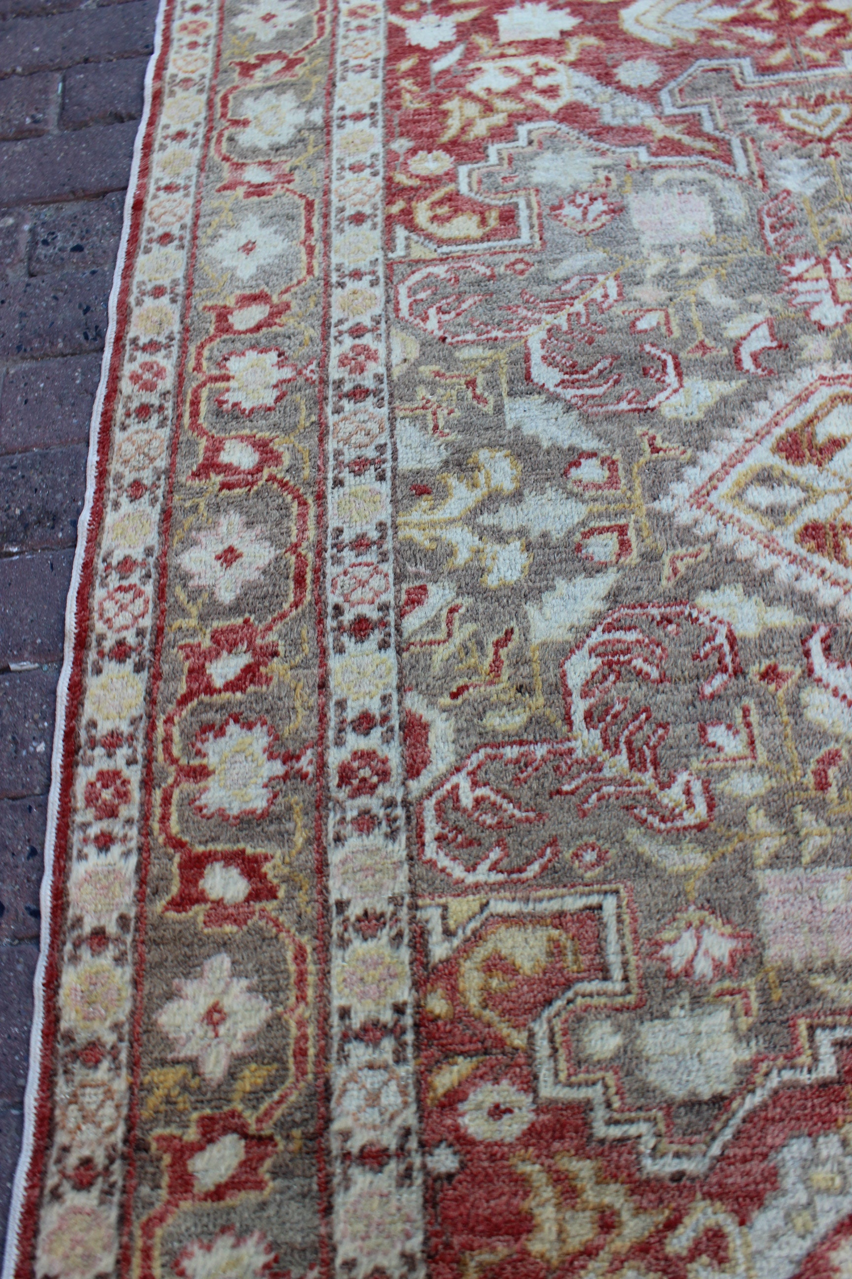 Turkish,burunguz,handmade,distressed,vintage,antique,red,grey,oriental ...