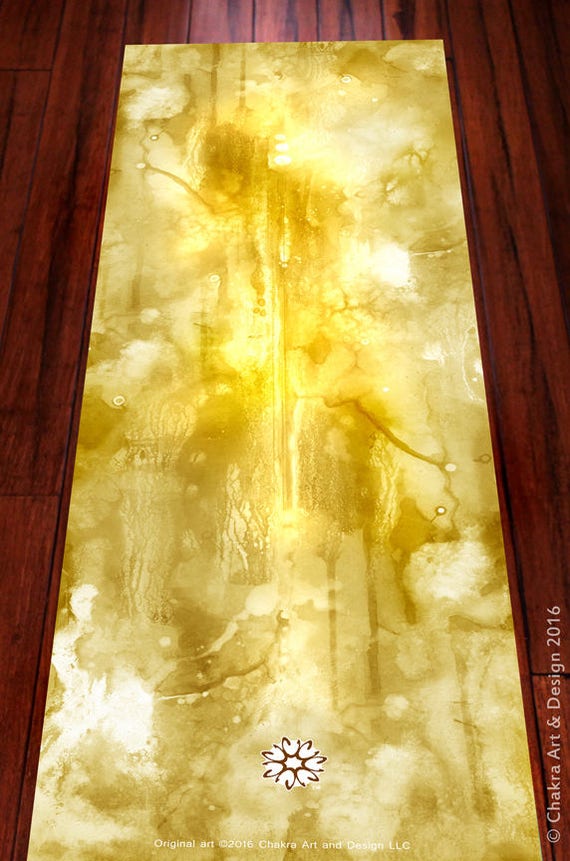 Solar Gold Chakra Unique Artistic Spiritual Yoga Mat Etsy