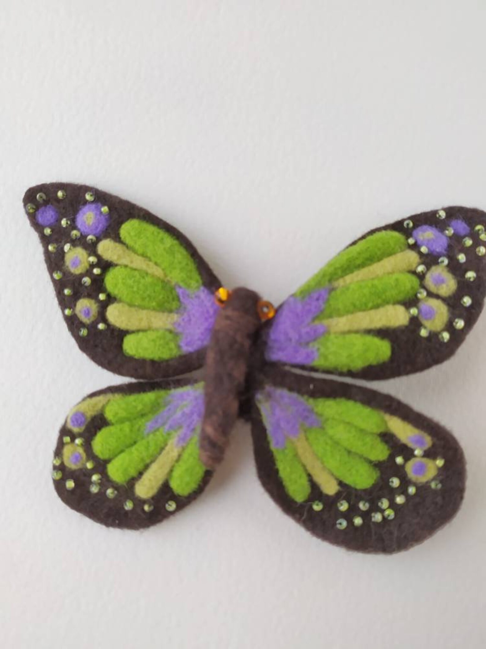 Felted Butterfly pin brooch Needle felted animal Mom birthday Etsy
