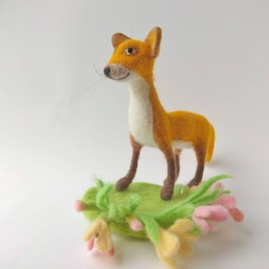 Felted Fox figurine Gifts for fox lovers Art doll