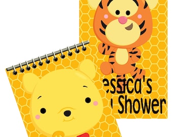 Teddy Bear Baby shower favor, birthday party favors, decorations, Personalized Notebook, Custom Note book,
