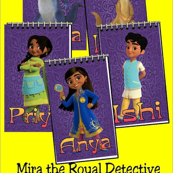 Royal Detective Personalized Notebook Party Favors (2nd Edition), Detective Character Custom Treats, Character Birthday Favor