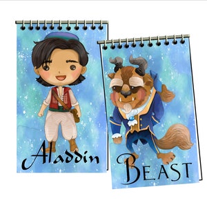 Prince Personalized Notebook Party Favors, Fairy Tale Princess Party for Little Boys, Custom Notebook for Boys,
