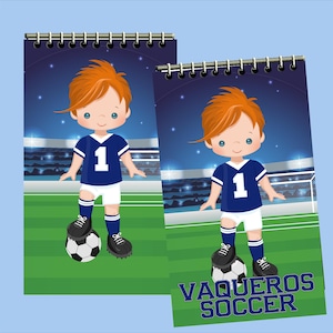 Boy Soccer Personalized Notebook, Soccer Party Custom Note book, Soccer Team Gift, Soccer Coach Gift, Custom Soccer Gift Pocket Notebook