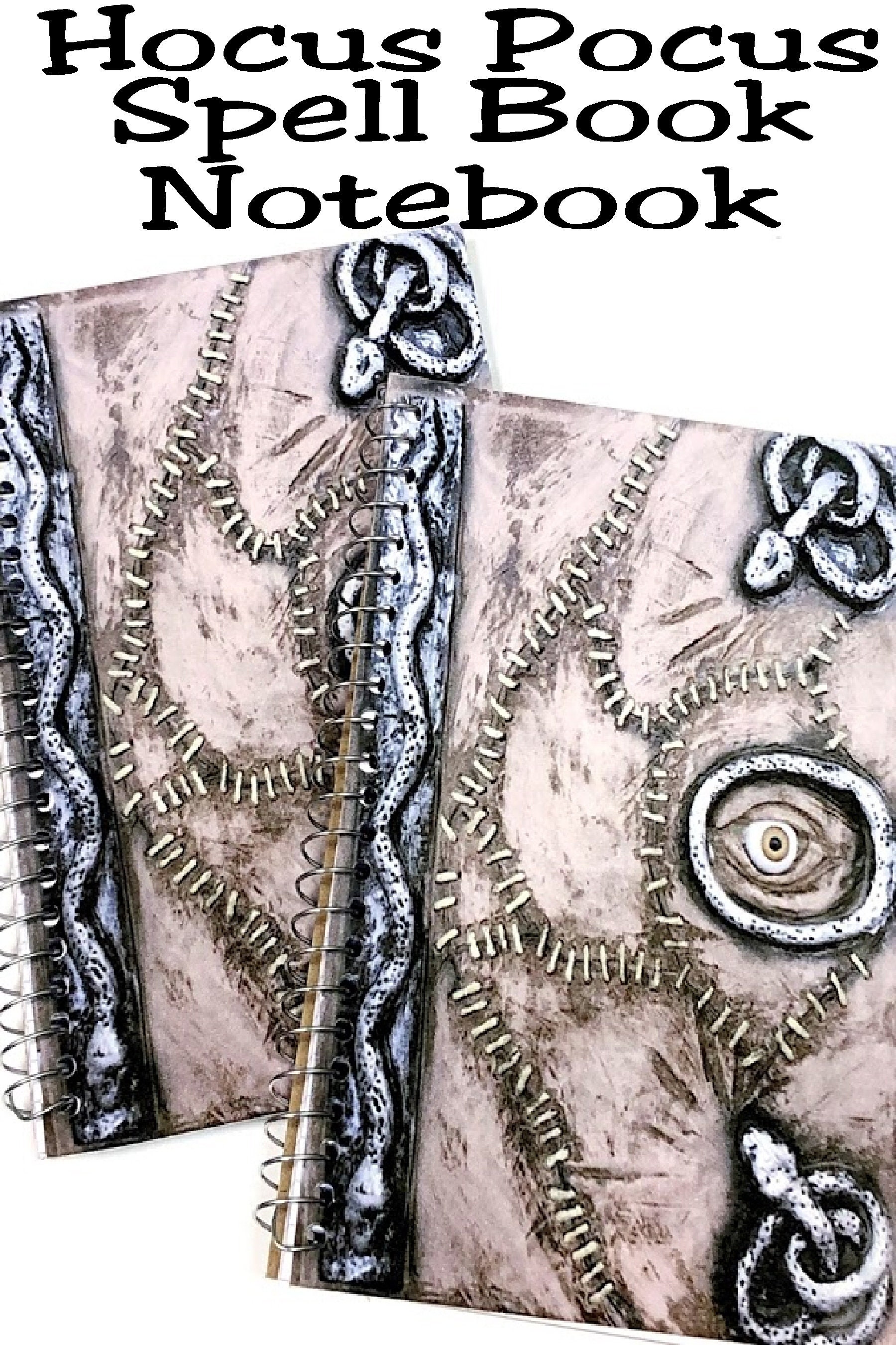 Magic Spell Book Spiral Notebook Halloween Party Favor Note Etsy