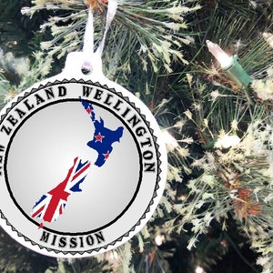 LDS Missionary Double Mission Christmas Ornament, Mission Christmas ornament, 2020